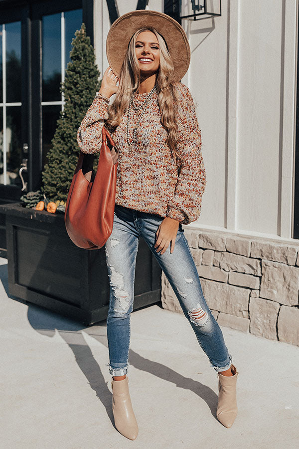 Adventure In The Alps Popcorn Knit Sweater