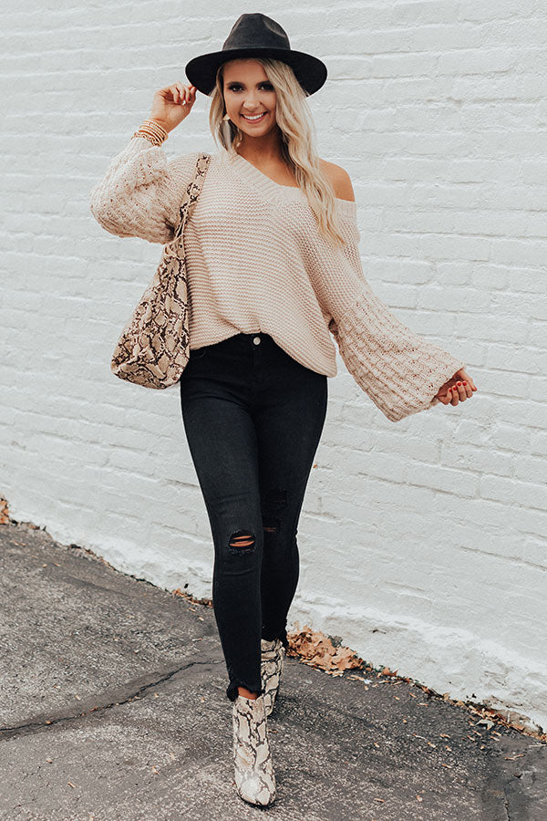 Colorado Winter Knit Sweater In Birch Image - 1