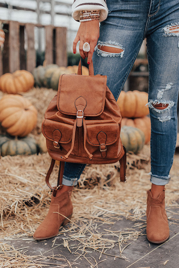 Colorado Roadtrip Faux Leather Backpack Image - 1
