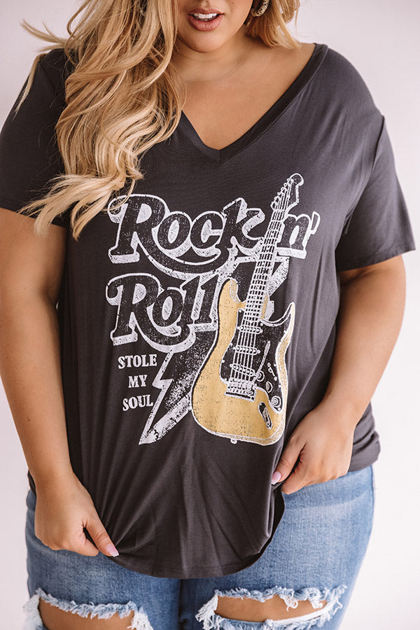 Rock N' Roll Shift Tee In Vintage Black  Curves Image - 1