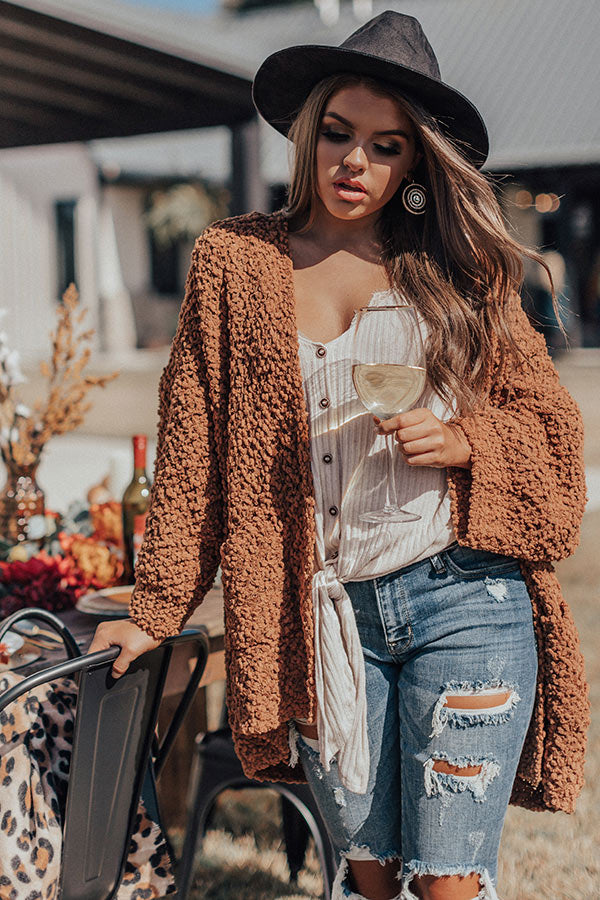 Aspen Daydream Popcorn Knit Cardigan