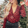 A Little Bit Closer Velvet Burnout Bodysuit Image - 1