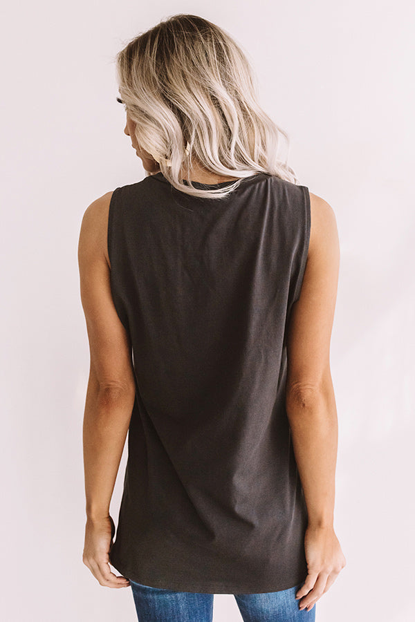Wonderland Distressed Boyfriend Tank in Vintage Black Image - 1