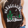 Wonderland Distressed Boyfriend Tank in Vintage Black Image - 1