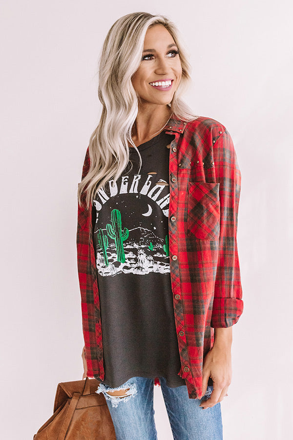 Wonderland Distressed Boyfriend Tank in Vintage Black Image - 1