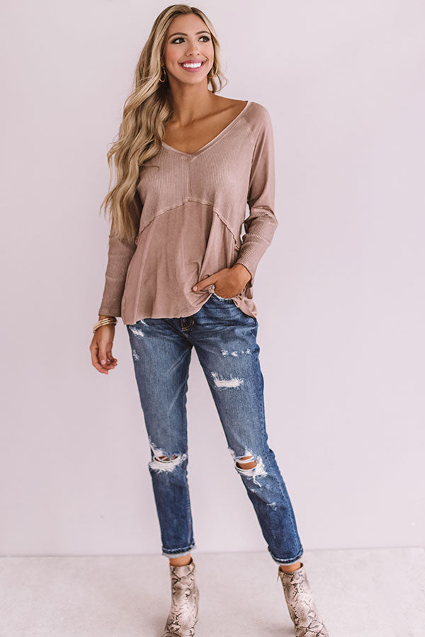 East Avenue Babydoll Top In Blush