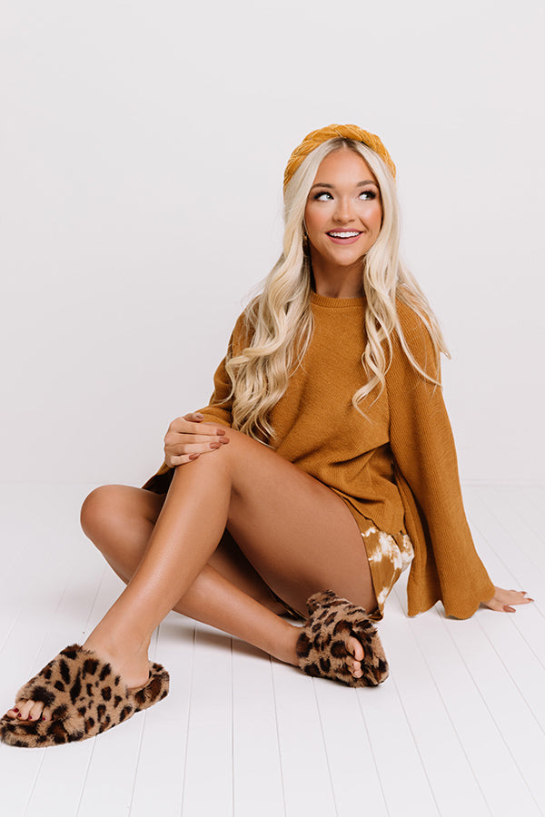 Twice As Nice Ribbed Shift Sweater In Camel