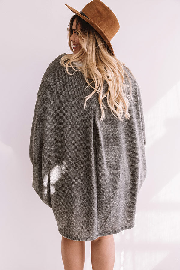 Cue The Cuddles Knit Cardigan In Olive  Curves