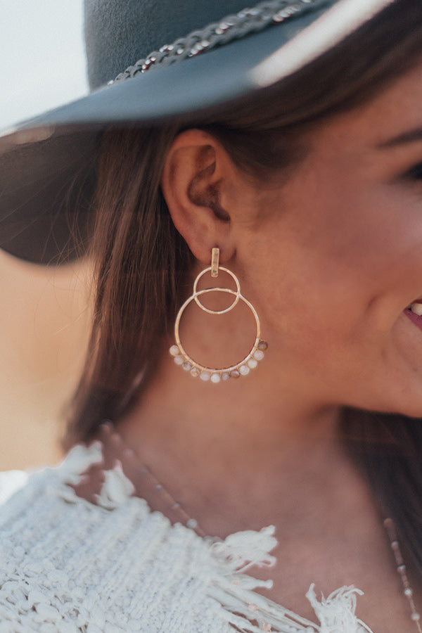 Formal Invitation Semi Precious Earrings in Birch