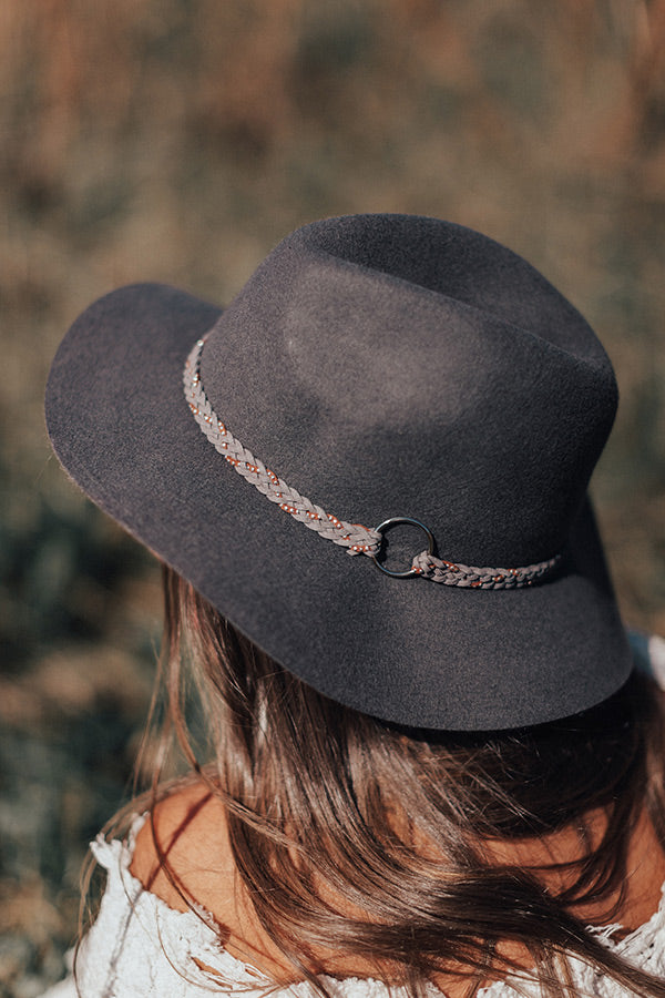 Manhattan Magic Fedora Hat In Dark Grey