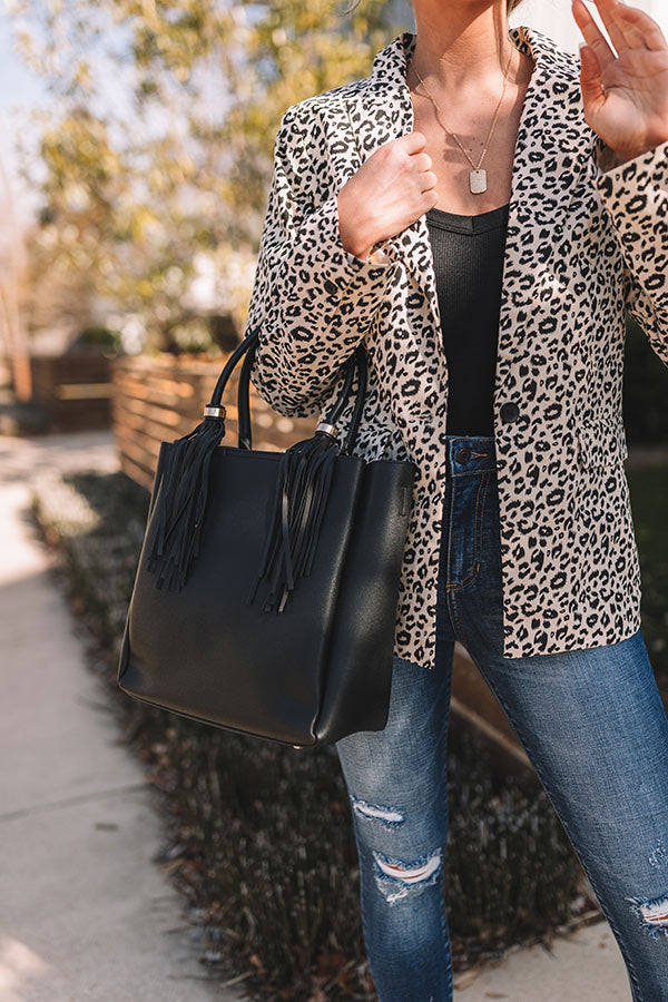 Style Profile Faux Leather Tote In Black