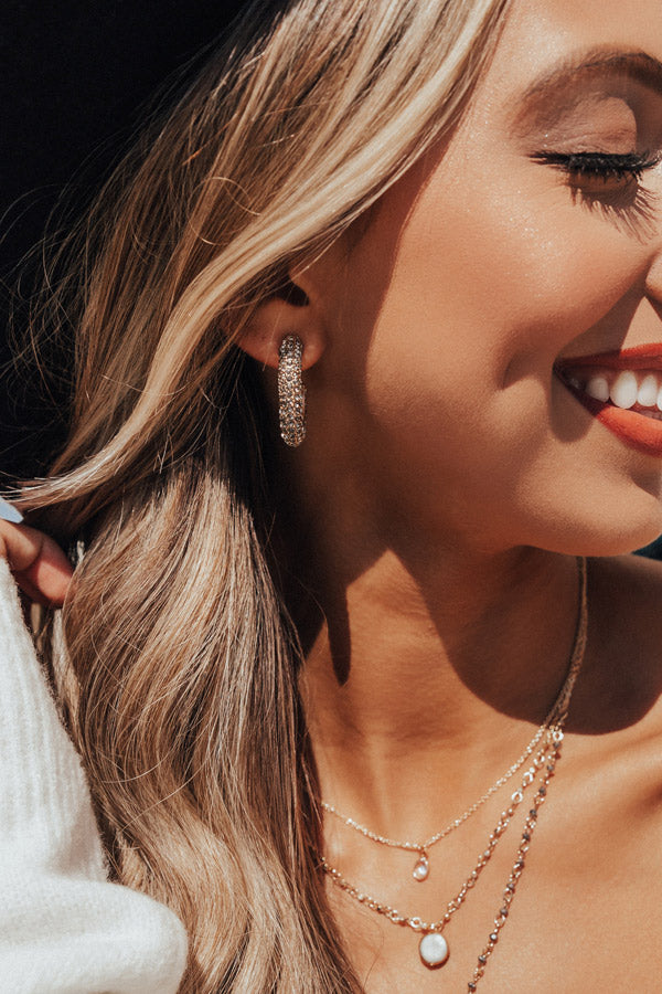 It's Glit Rhinestone Earrings in Black