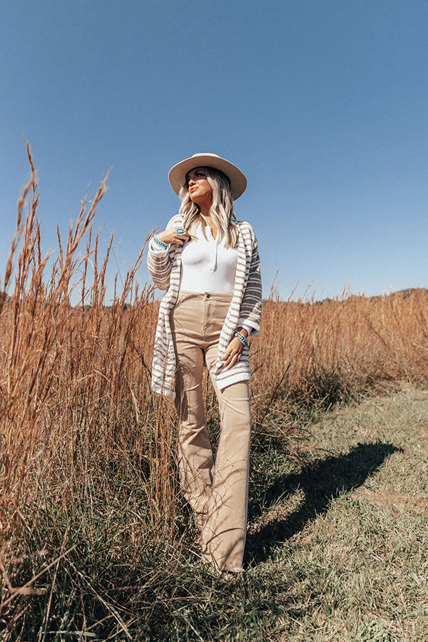 Gotta Jet Stripe Chenille Cardigan