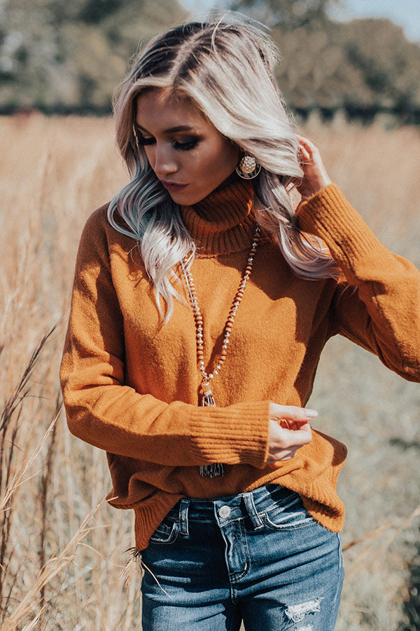 Snow In Soho Shift Sweater in Pumpkin
