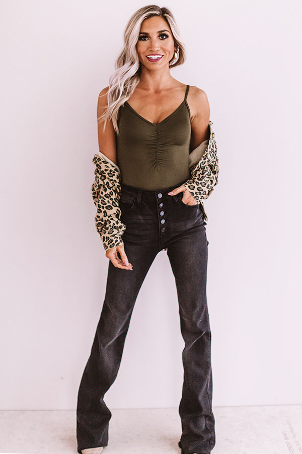 Happiness Beyond Measure Bodysuit In Olive