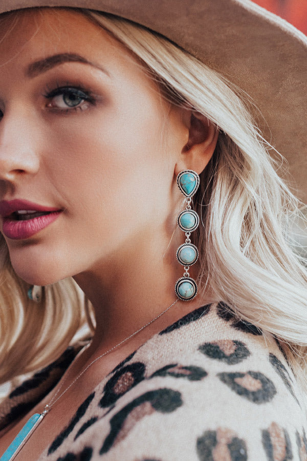 Popping Prosecco Turquoise Earrings