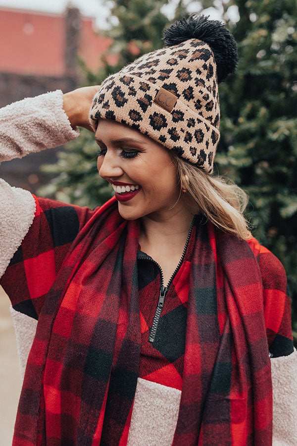 Blizzard In Brooklyn Leopard Beanie