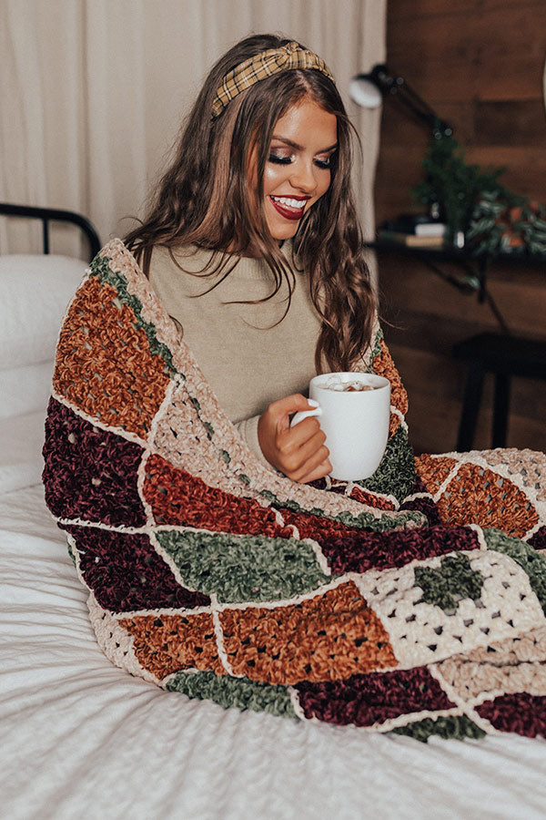 Colorado Roadtrip Chenille Hand-Knit Blanket