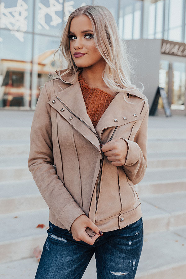 Playing For Keeps Faux Suede Jacket