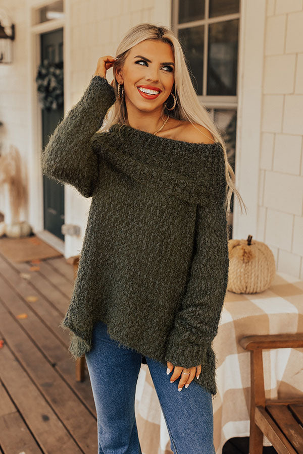 Softer Side Knit Sweater In Forest – Impressions Online Boutique