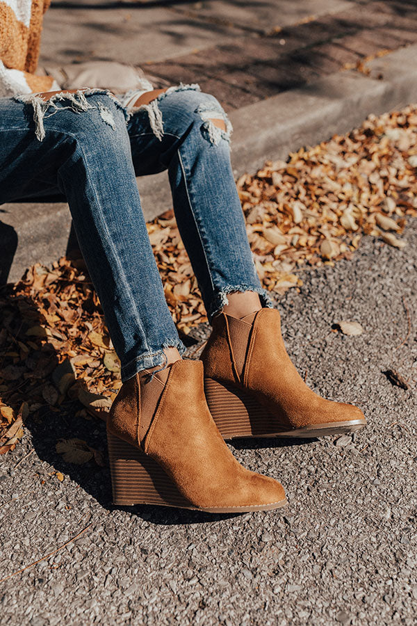 The Cort Faux Suede Bootie In Camel