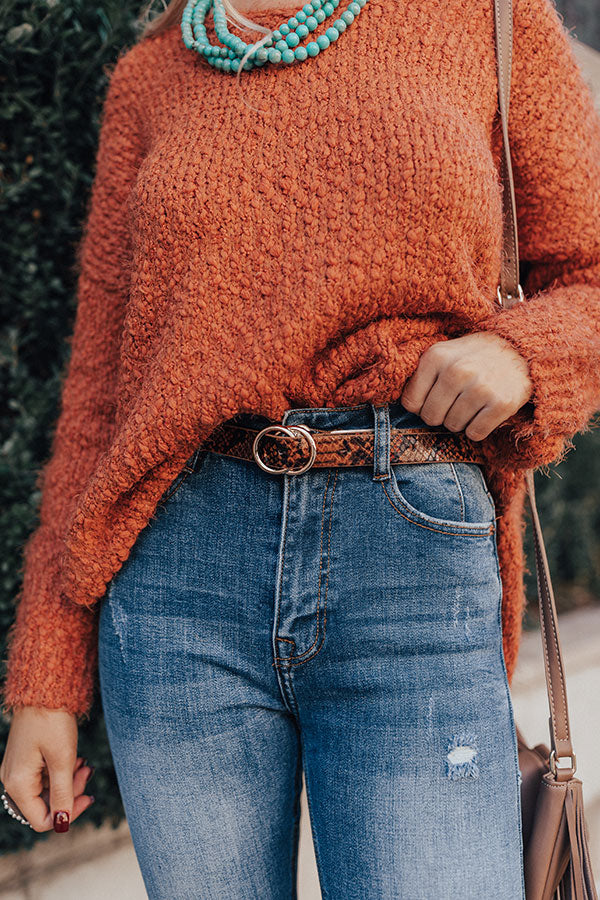 Seriously Sleek Snake Print Belt