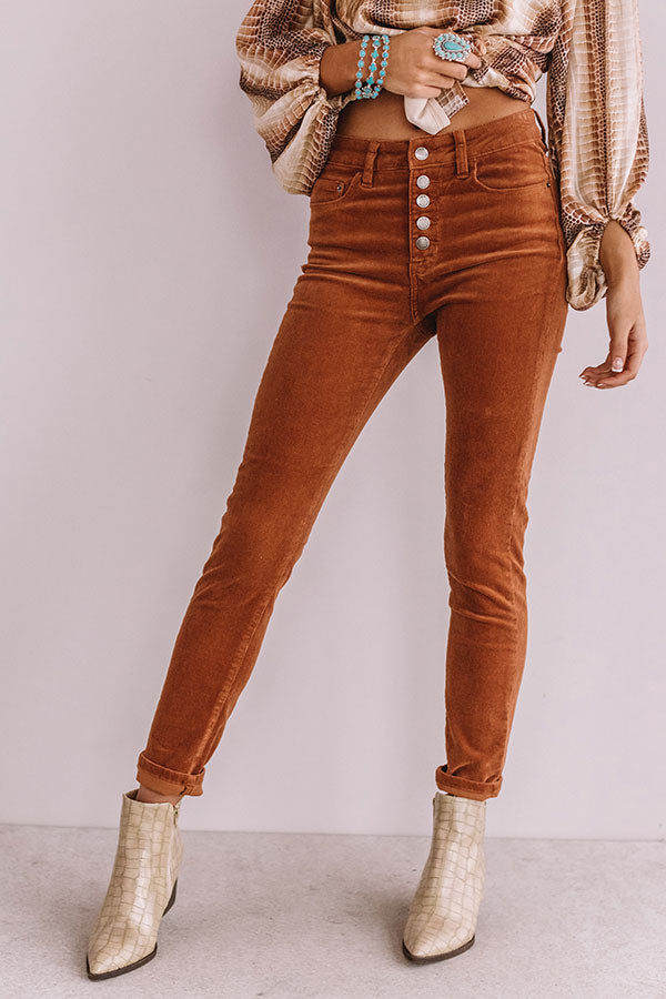 The Hallie High Waist Corduroy Skinny