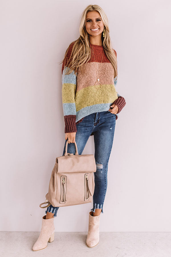 Cozy Corner Color Block Tunic Sweater Image - 1