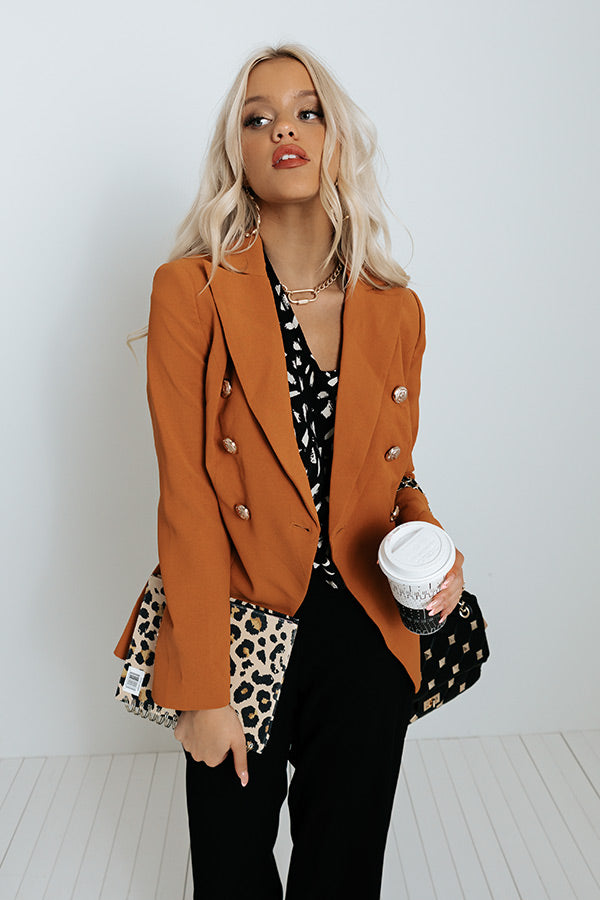 Major Headlines Blazer In Pumpkin