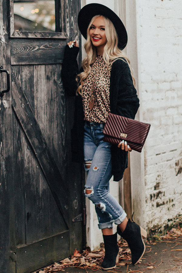 Own Knit Girl Cardigan In Black