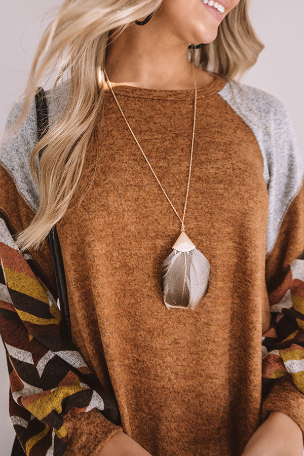 A Hint Of Stardust Feather Necklace Image - 2