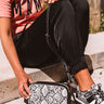 Bliss List Snake Print Crossbody In Black Image - 1