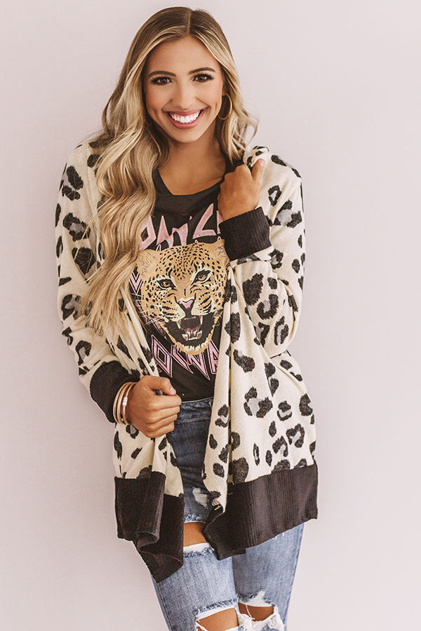Fashionably Late Leopard Cardigan