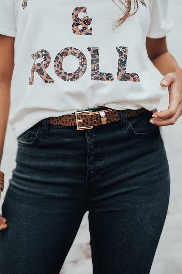 In The Mix Leopard Belt in Brown