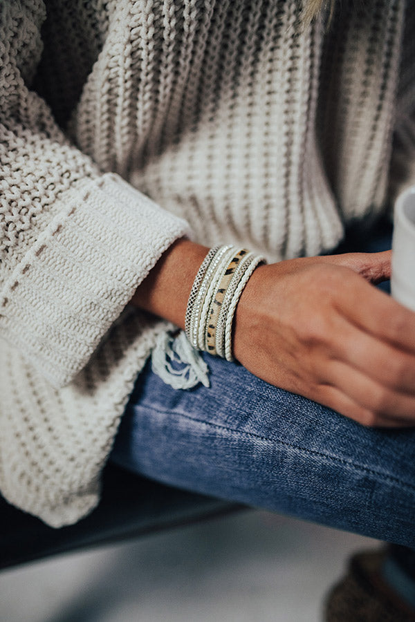 Melting Hearts Leopard Magnetic Bracelet