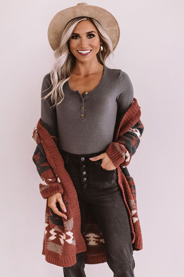 Chic Collective Henley Bodysuit