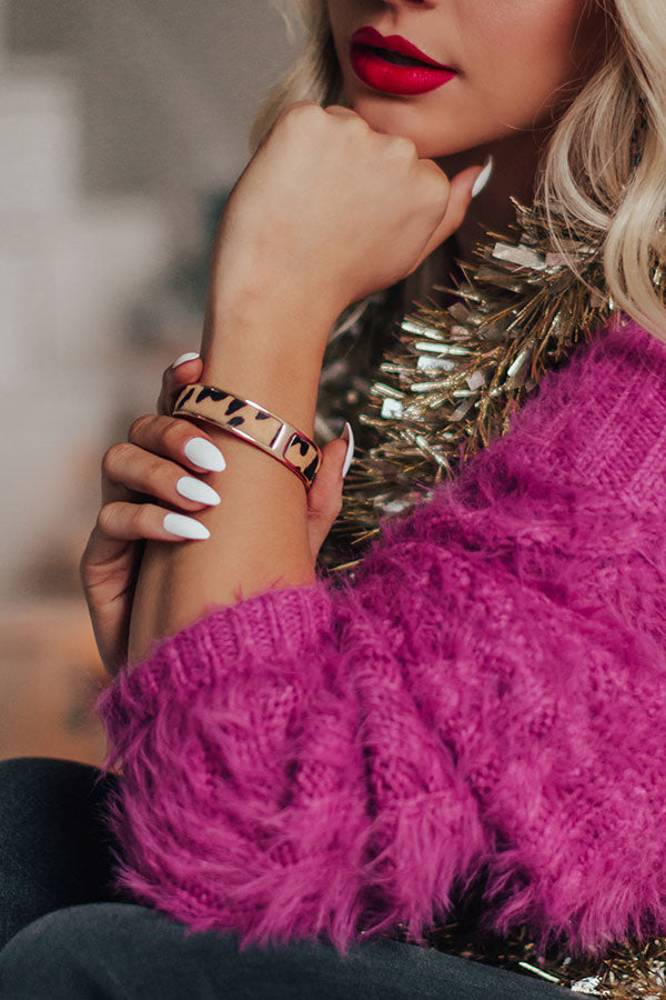 Running Wild Leopard Cuff Bracelet