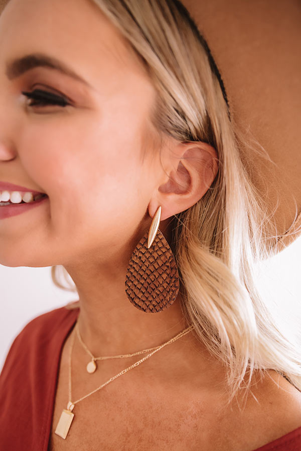 Busier Than Ever Snake Print Earrings