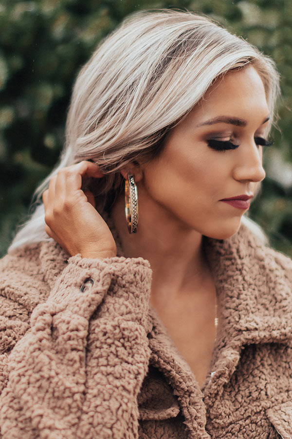 Long Distance Love Snake Print Earrings