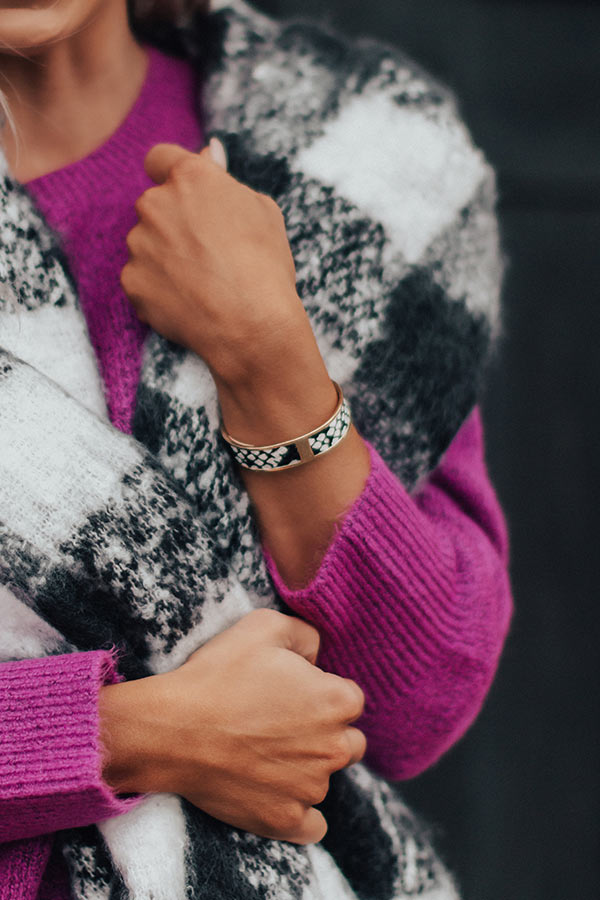 Running Wild Snake Print Cuff Bracelet