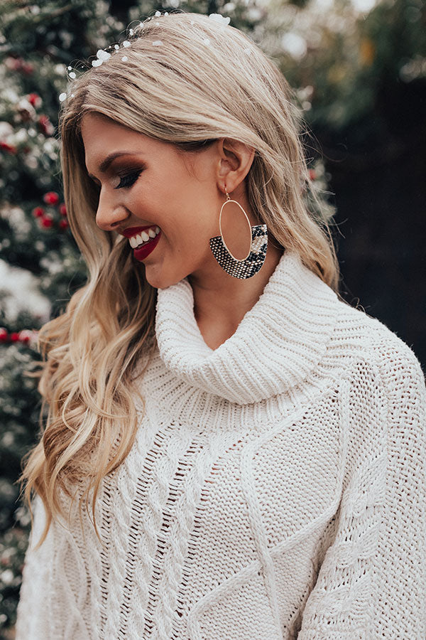 Cocoa Occasion Snake Print Earrings