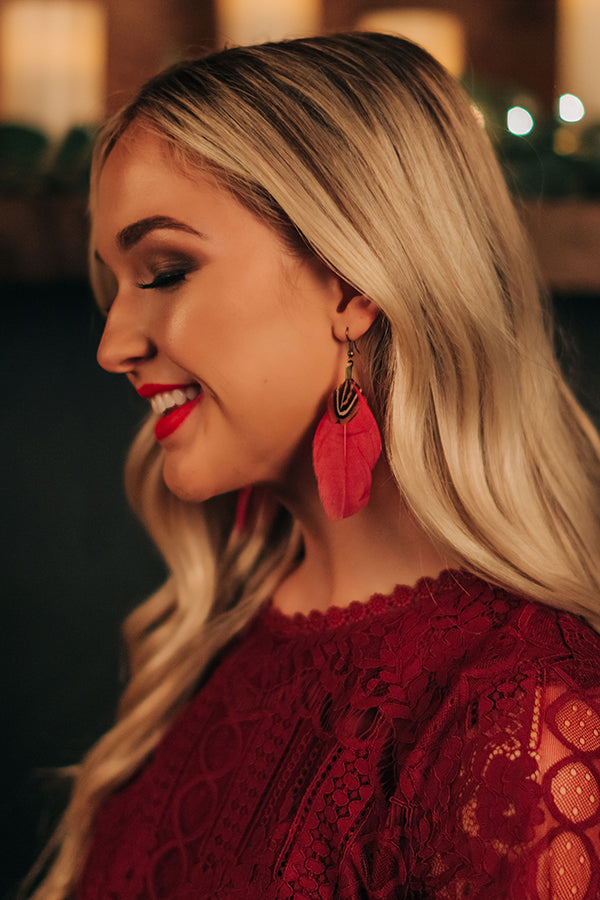Posh And Proper Feather Earrings
