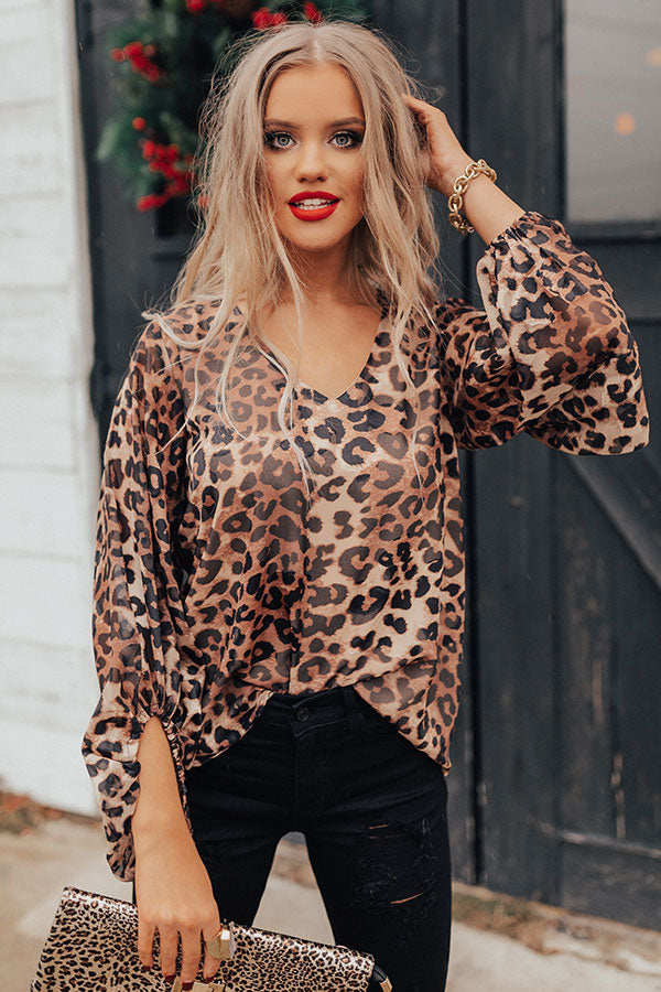 Object Of Affection Leopard Shift Top