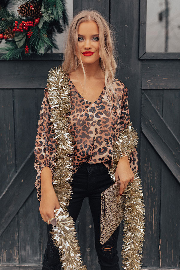 Object Of Affection Leopard Shift Top