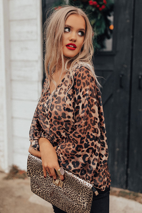 Object Of Affection Leopard Shift Top