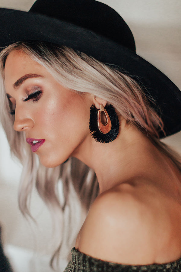 Passport Please Earrings In Black