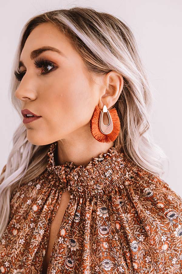Passport Please Earrings In Rust
