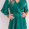 Bubbly Backstage Romper In Hunter Green Image - 1