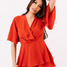 Bubbly Backstage Romper In Tangerine Image - 1
