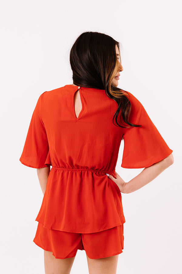 Bubbly Backstage Romper In Tangerine Image - 1